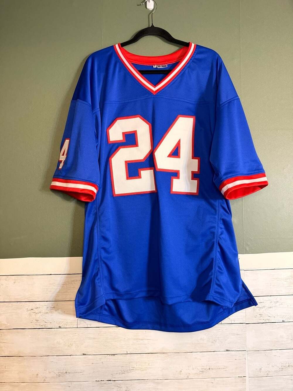 Ottis Anderson Signed NY Giants Custom Jersey JSA COA XL Blue 24 SB XXV MVP